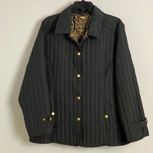 Black Tabi quilted puffer coat, size XL